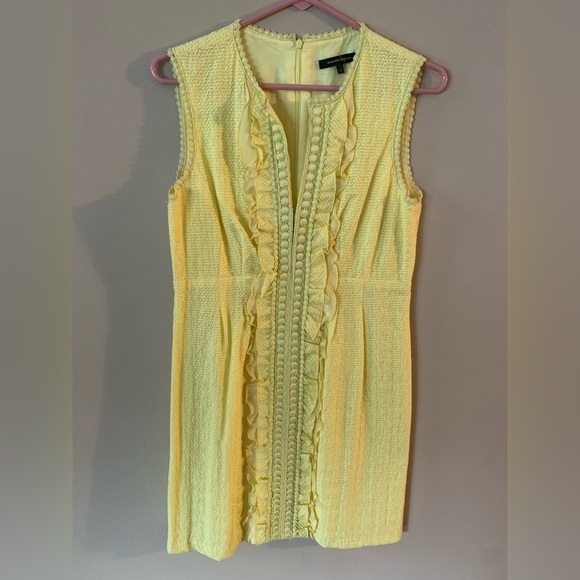 Vintage Nanette Lepore Light Yellow Textured Dress